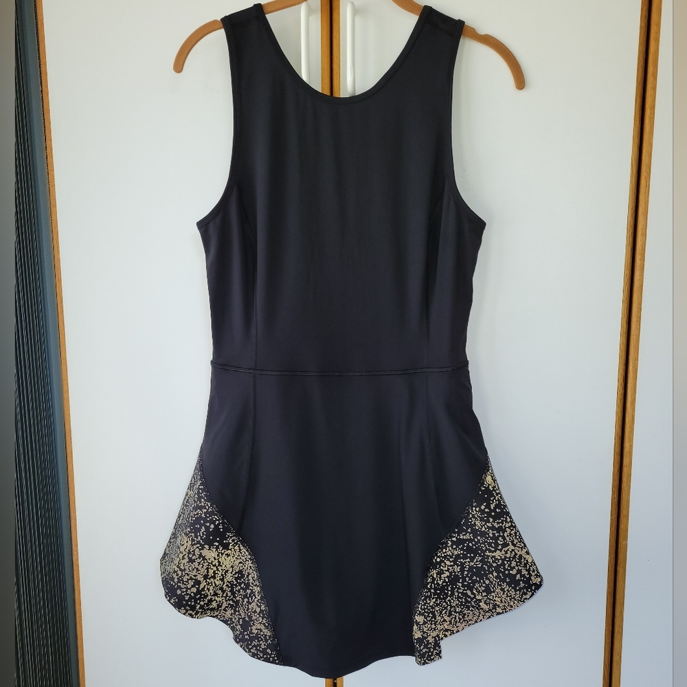 Lululemon Serene Stride Dress 8 Black Reflective